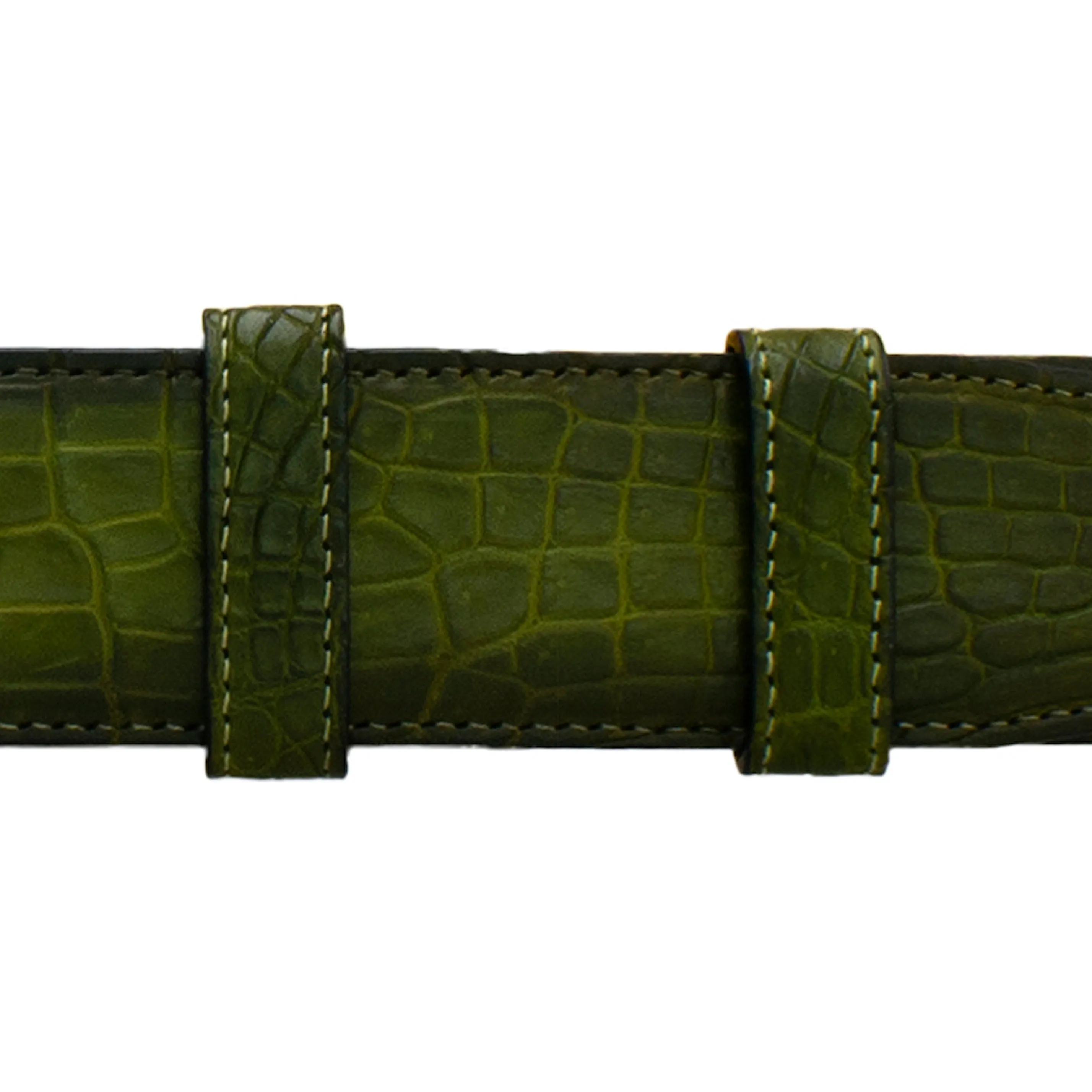1 1/4" Pine Patina Belt with Winston Dress Buckle in Brass