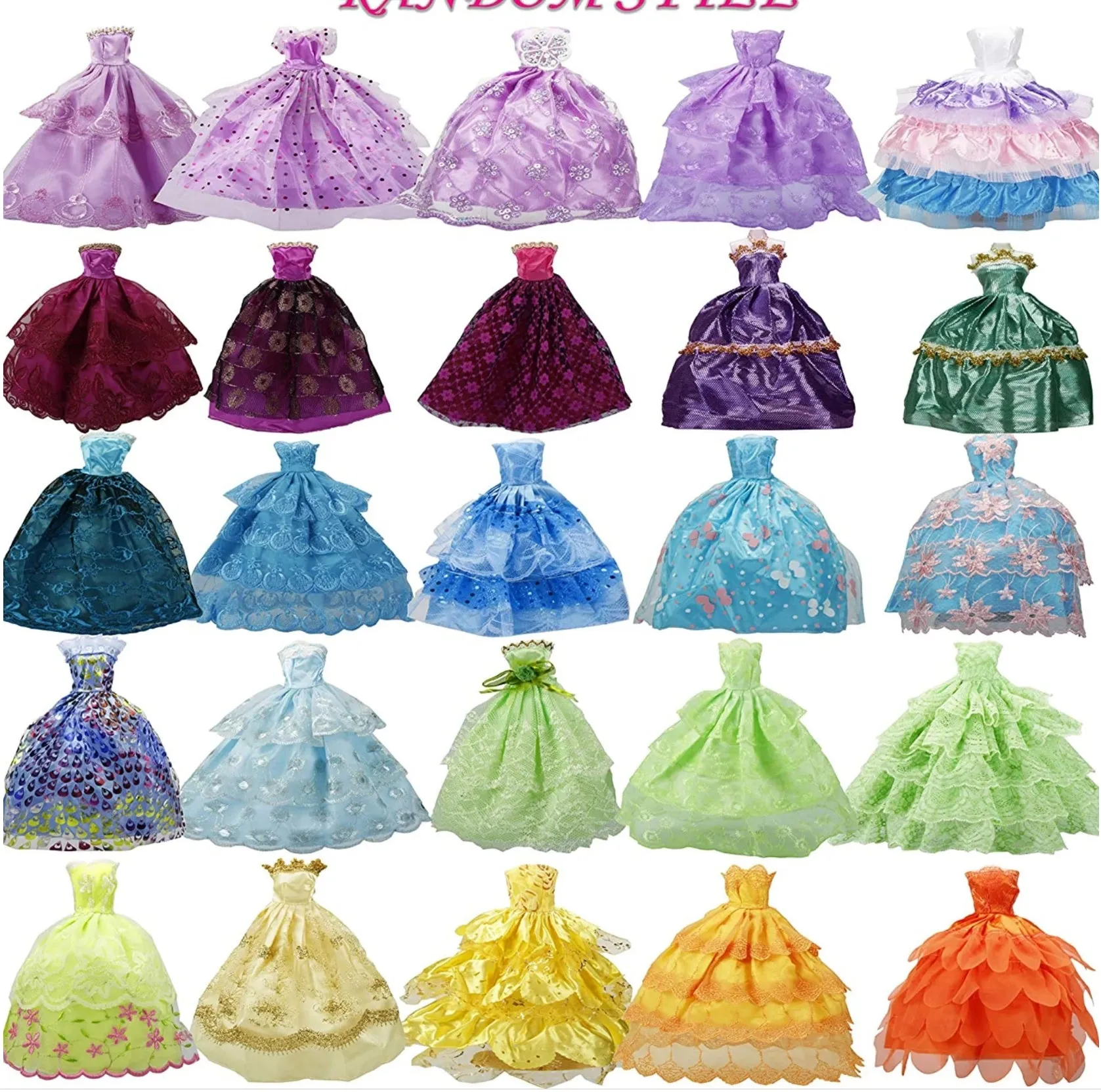1 Beautiful Fashion Doll Dress   10pcs. of Accessories-11.5" Dolls