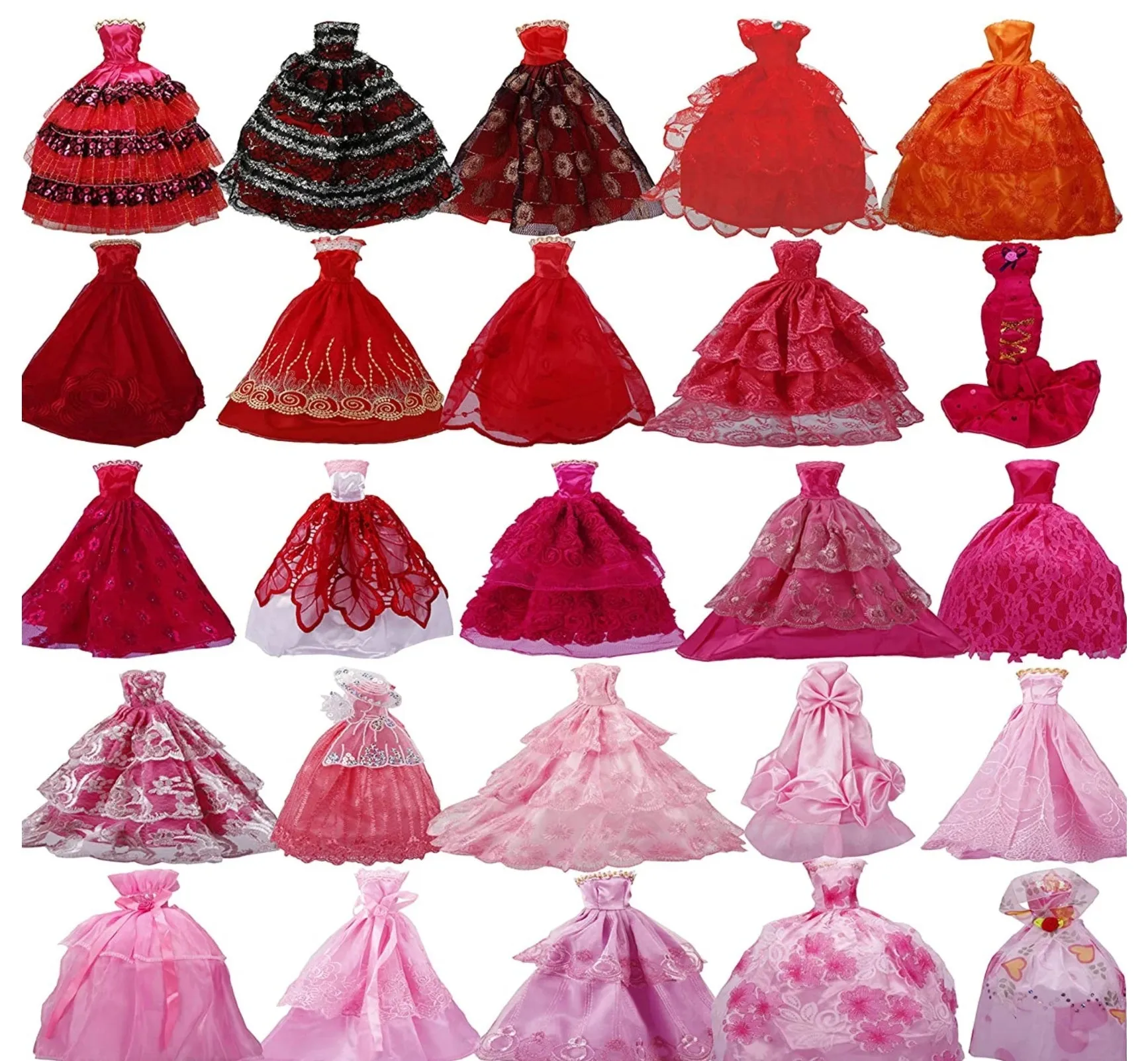 1 Beautiful Fashion Doll Dress   10pcs. of Accessories-11.5" Dolls