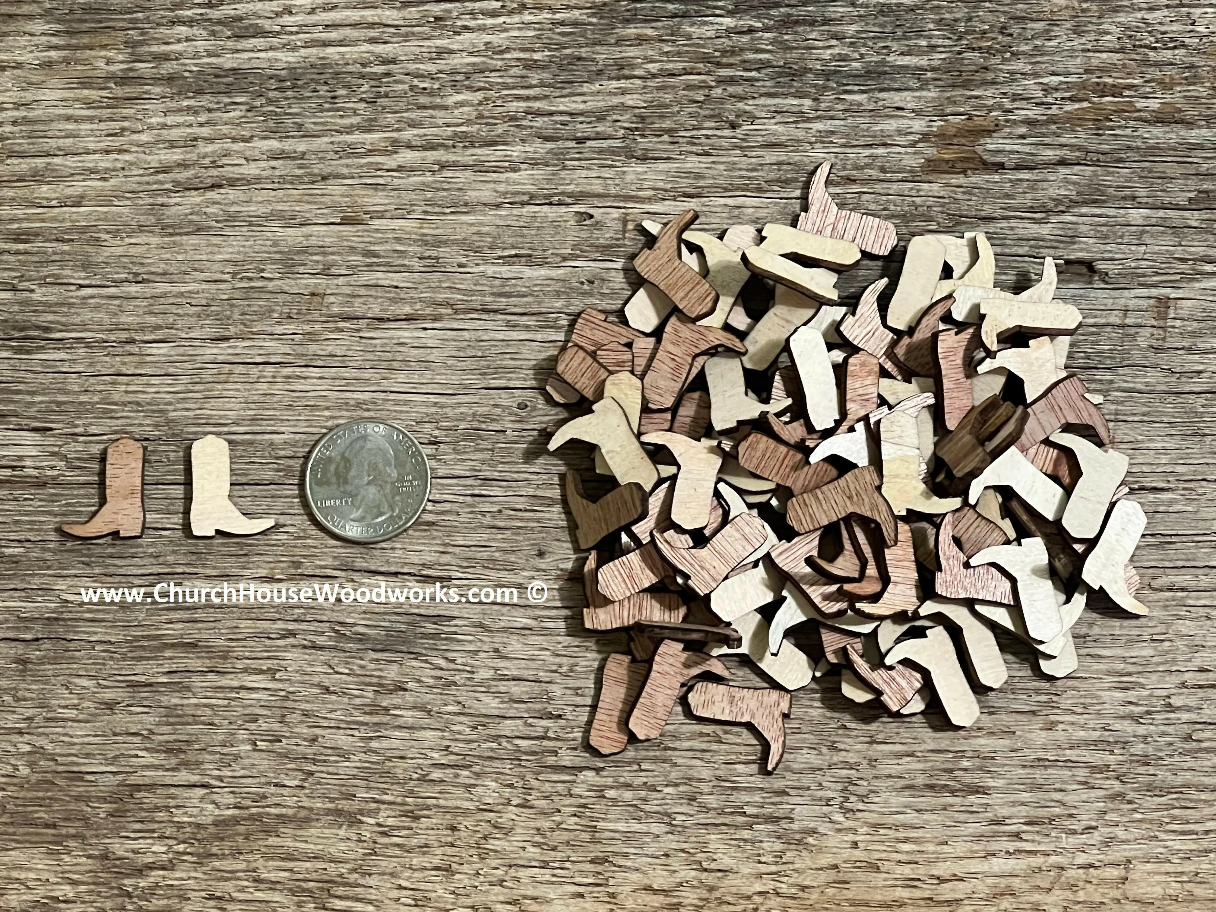 100 SOLID Wooden Cowboy Boots 3/4 inch