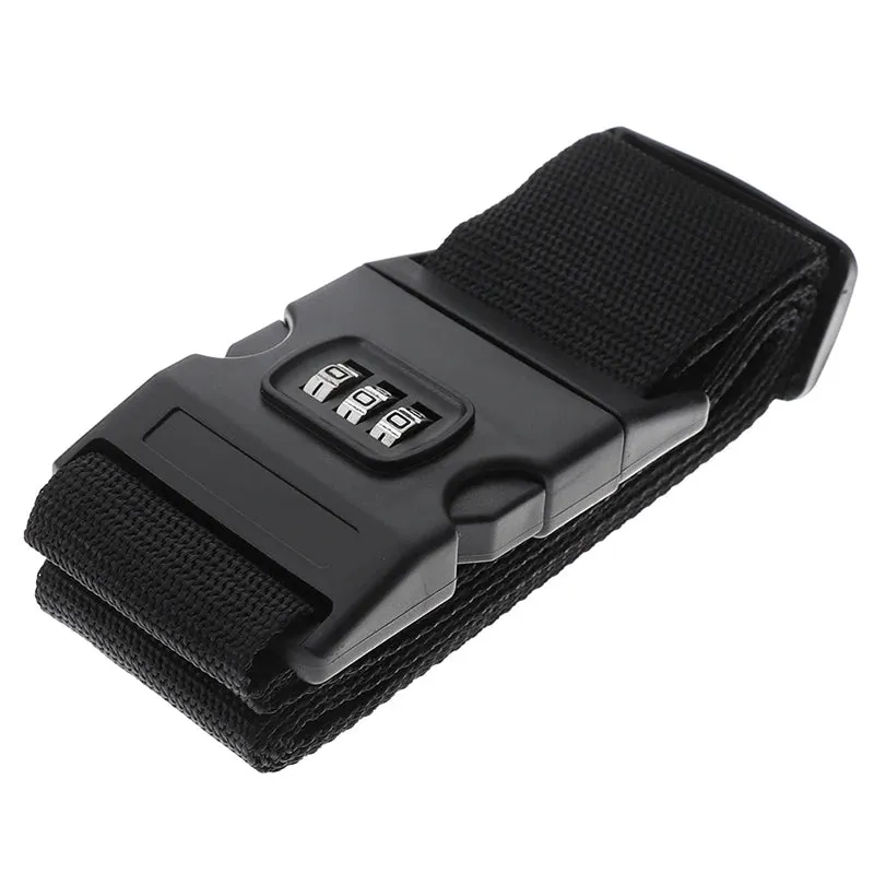 2M Rainbow Password Lock Packing Luggage Bag With Luggage Strap 3 Digits Password Lock Buckle Strap Baggage Belts