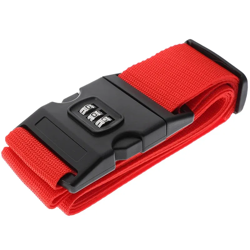 2M Rainbow Password Lock Packing Luggage Bag With Luggage Strap 3 Digits Password Lock Buckle Strap Baggage Belts