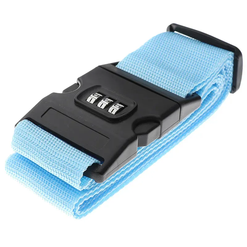 2M Rainbow Password Lock Packing Luggage Bag With Luggage Strap 3 Digits Password Lock Buckle Strap Baggage Belts