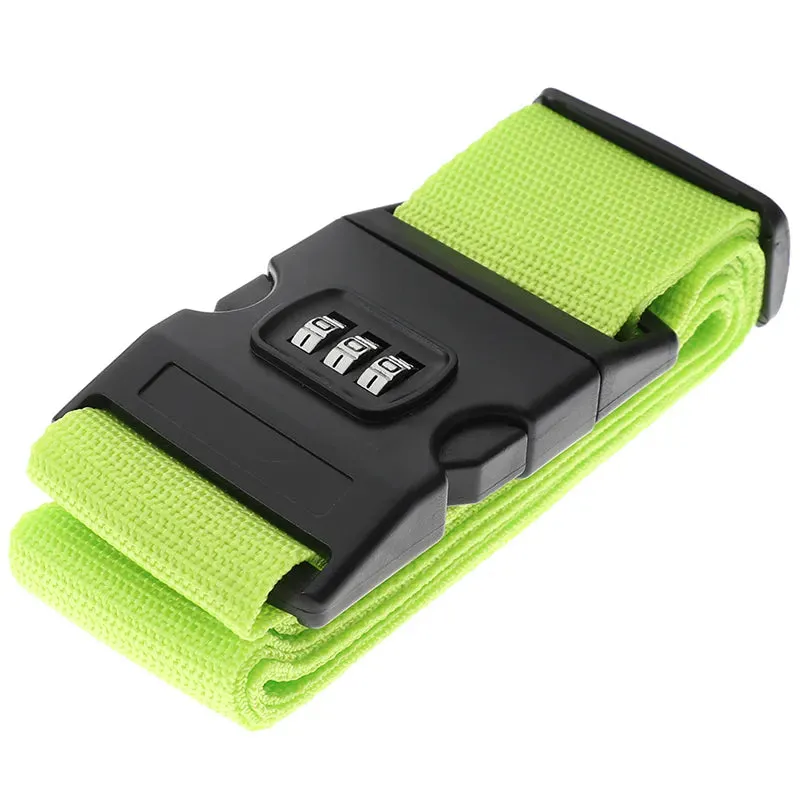 2M Rainbow Password Lock Packing Luggage Bag With Luggage Strap 3 Digits Password Lock Buckle Strap Baggage Belts