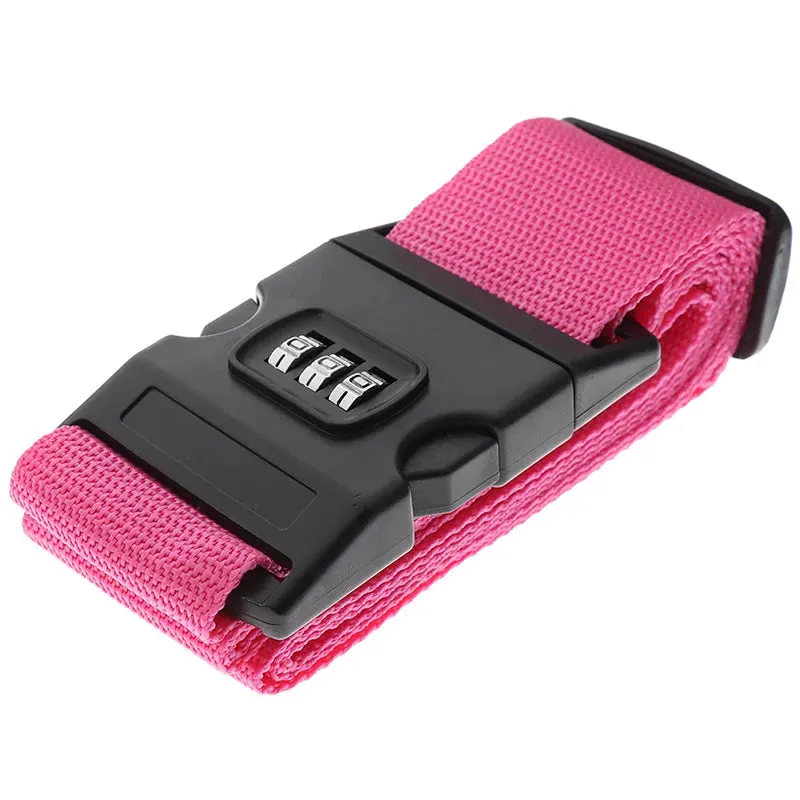 2M Rainbow Password Lock Packing Luggage Bag With Luggage Strap 3 Digits Password Lock Buckle Strap Baggage Belts