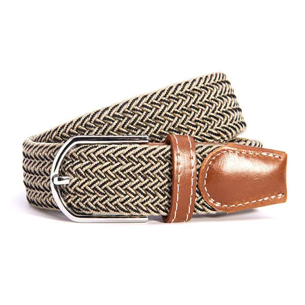 31 Colors Men Women's Canvas Plain Webbing Metal Buckle Woven Stretch Waist Belt