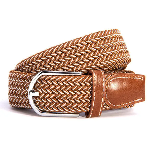 31 Colors Men Women's Canvas Plain Webbing Metal Buckle Woven Stretch Waist Belt