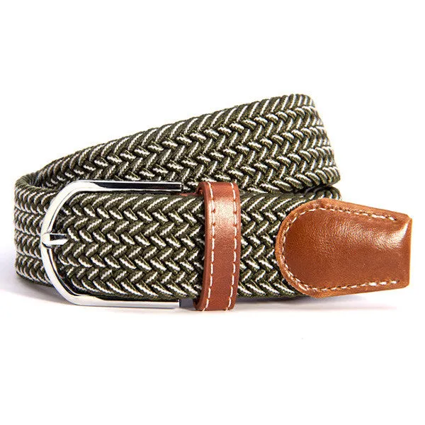 31 Colors Men Women's Canvas Plain Webbing Metal Buckle Woven Stretch Waist Belt