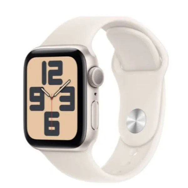 Apple Watch SE GPS 40mm Starlight Aluminium Case with Starlight Sport Band - S/M  MXEF3QA/A