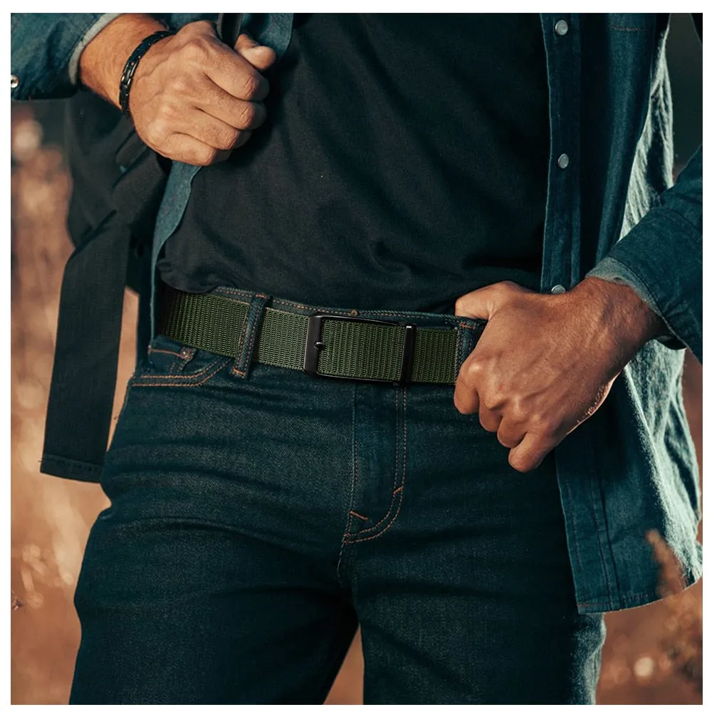 Automatic Buckle 1200D Canvas Cowboy Belt