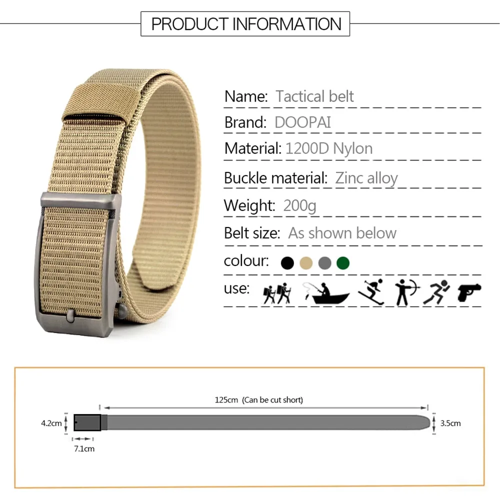 Automatic Buckle 1200D Canvas Cowboy Belt