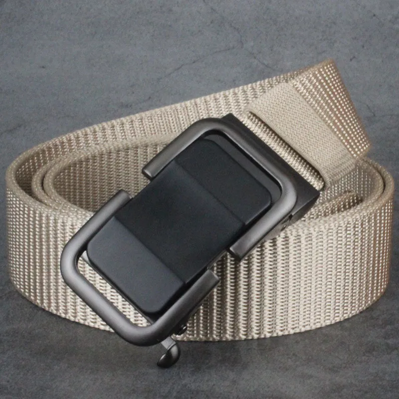 Automatic Buckle Canvas Designer Belt