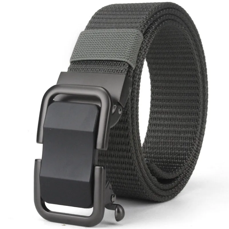 Automatic Buckle Canvas Designer Belt