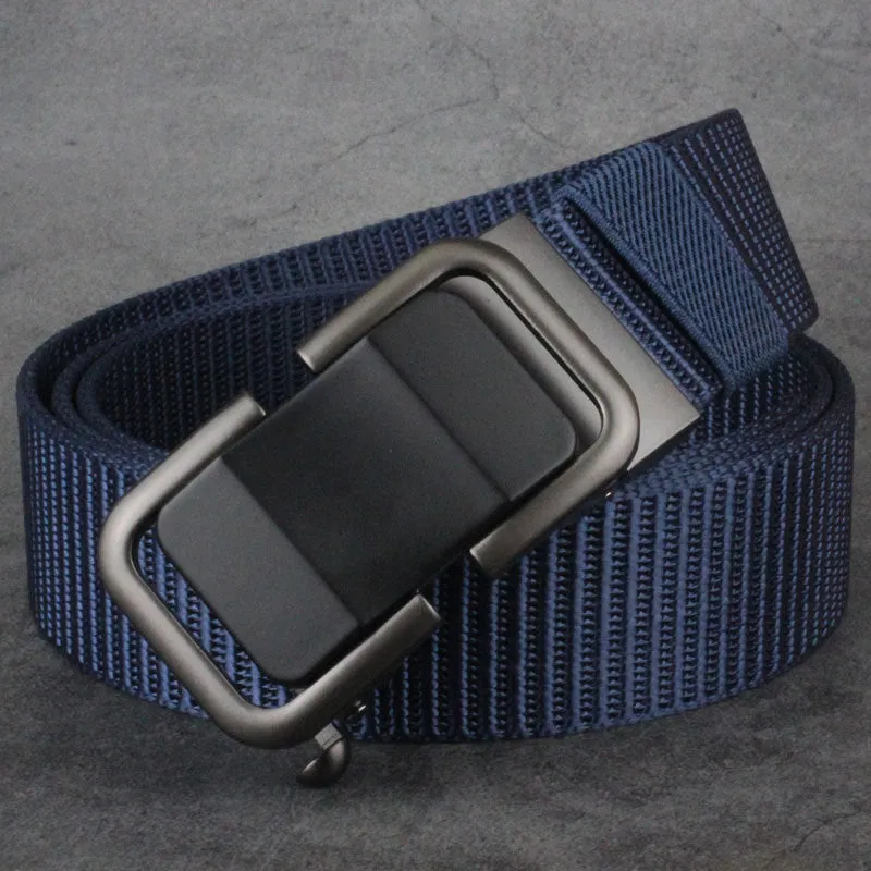 Automatic Buckle Canvas Designer Belt