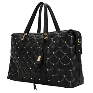 Badgley Mischka Quilted Weekender Bag, Black