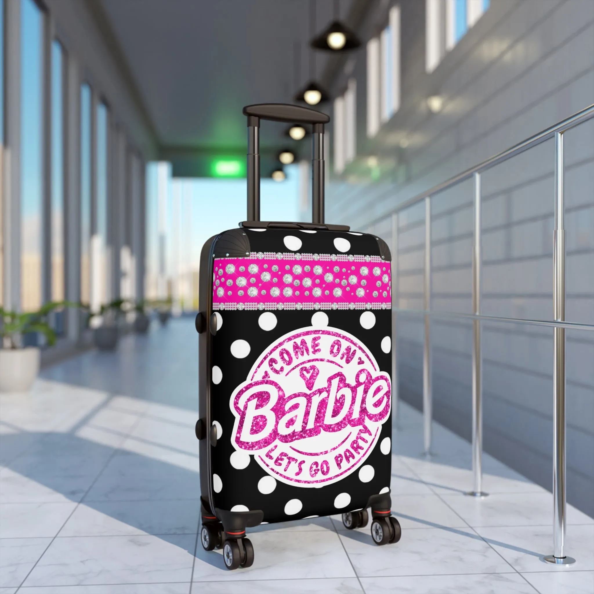 Barbie Luggage Black Bling