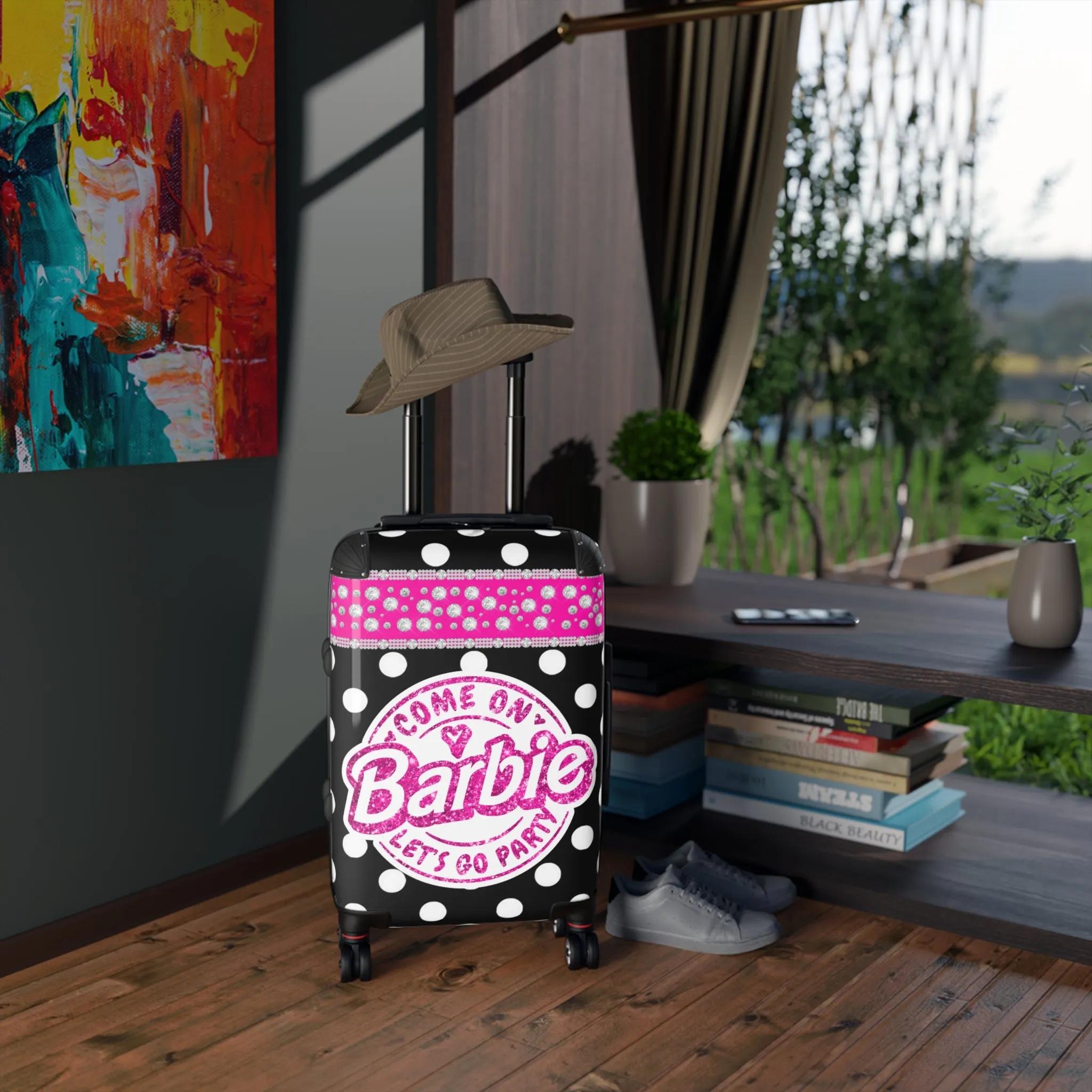 Barbie Luggage Black Bling