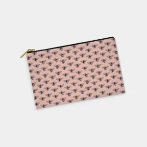 Bees Personalized Zipper Pouch (on blush)