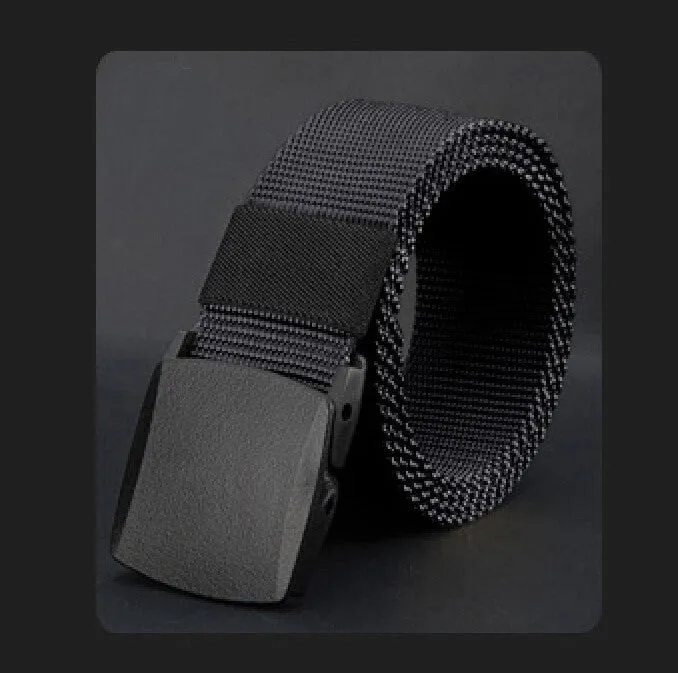 Belts Men High Quality Canvas Belt Casual belts fast dry Plastic Automatic Buckle 110-140cm