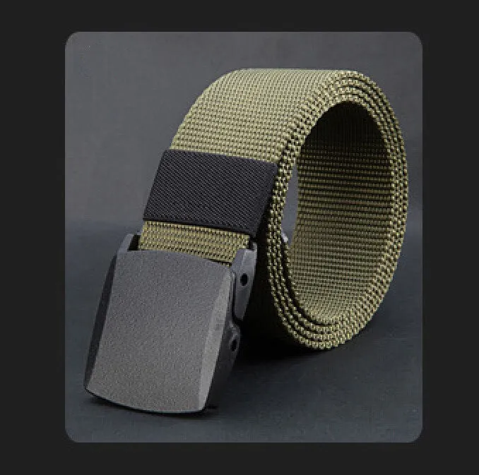 Belts Men High Quality Canvas Belt Casual belts fast dry Plastic Automatic Buckle 110-140cm
