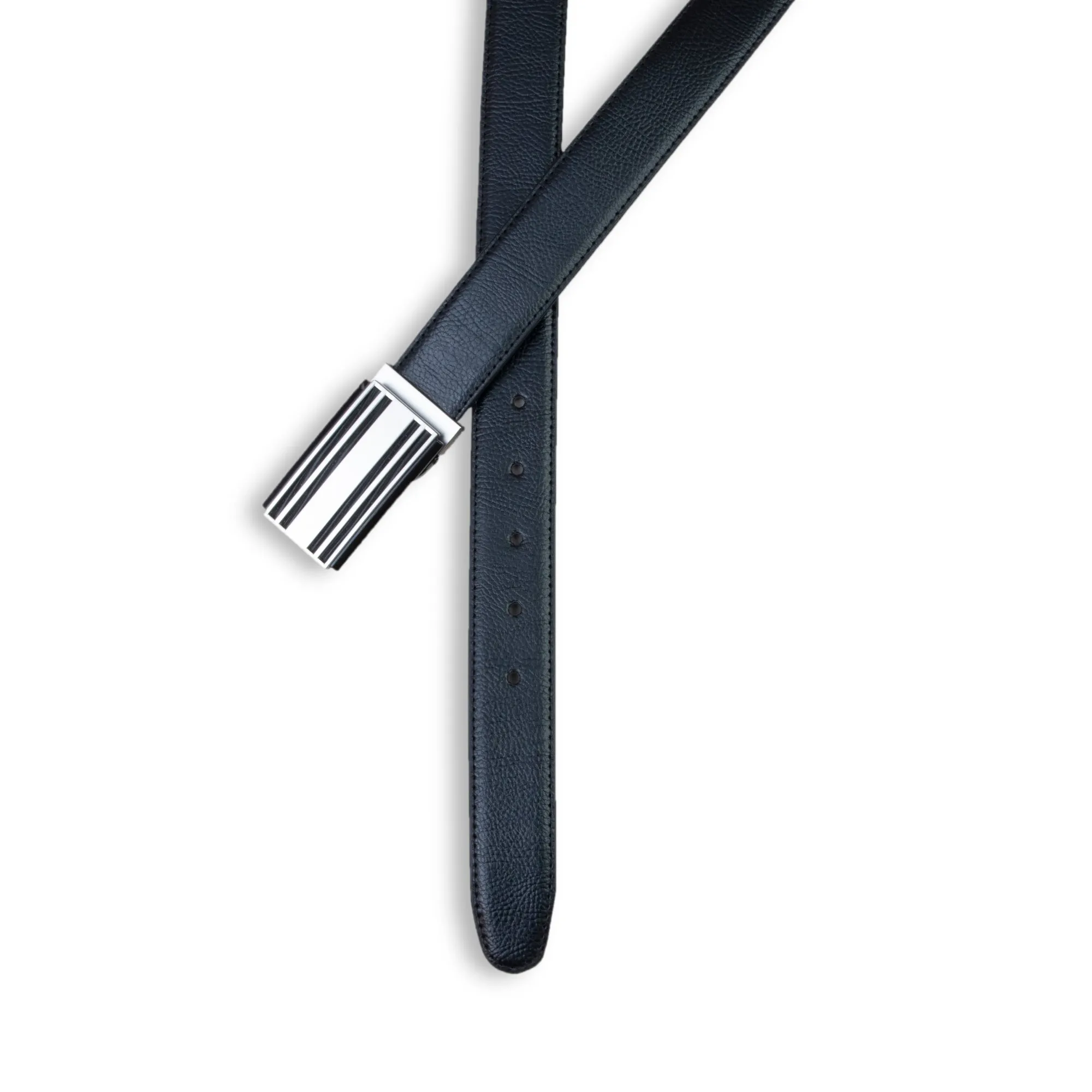 Black Creased Effect Belt