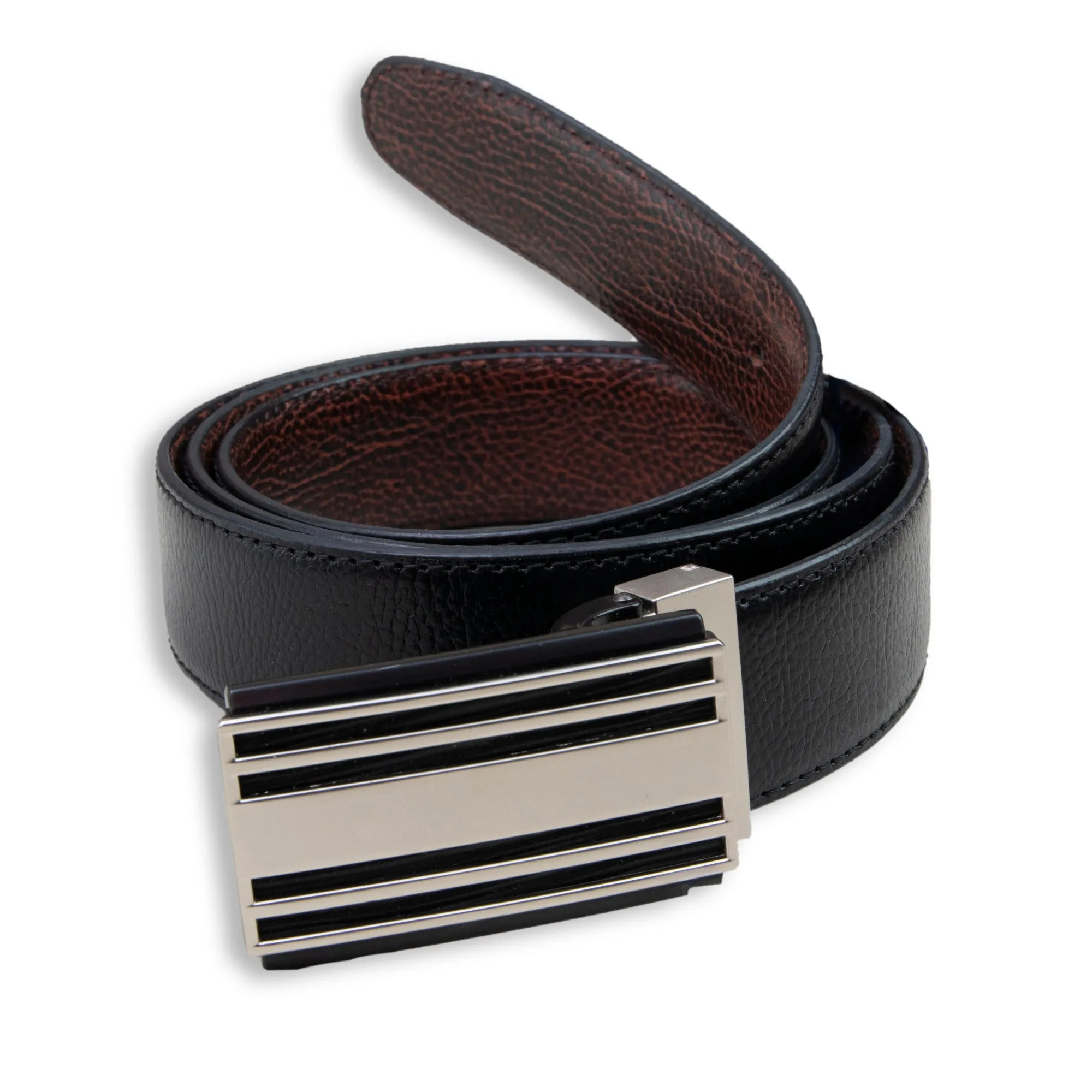 Black Creased Effect Belt