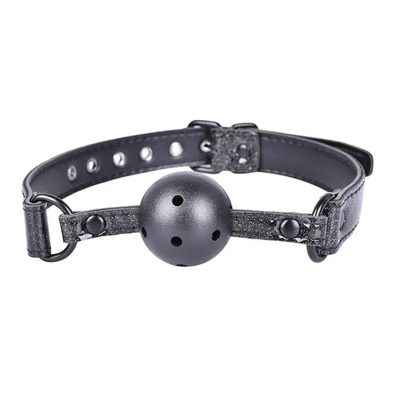 BLACK SPARKLE  BALL GAG