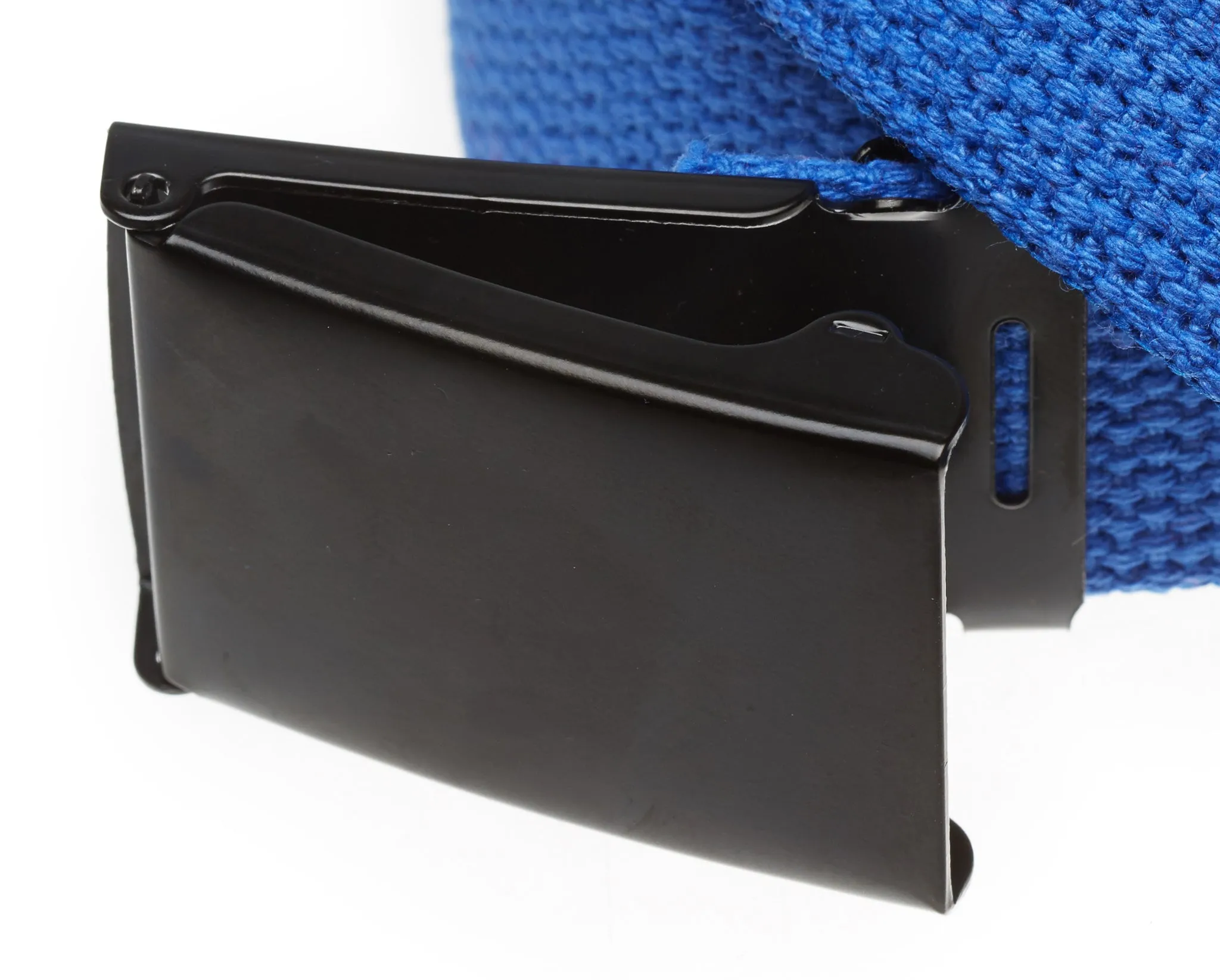 Blue Line Belt with Black Flip Top Buckle