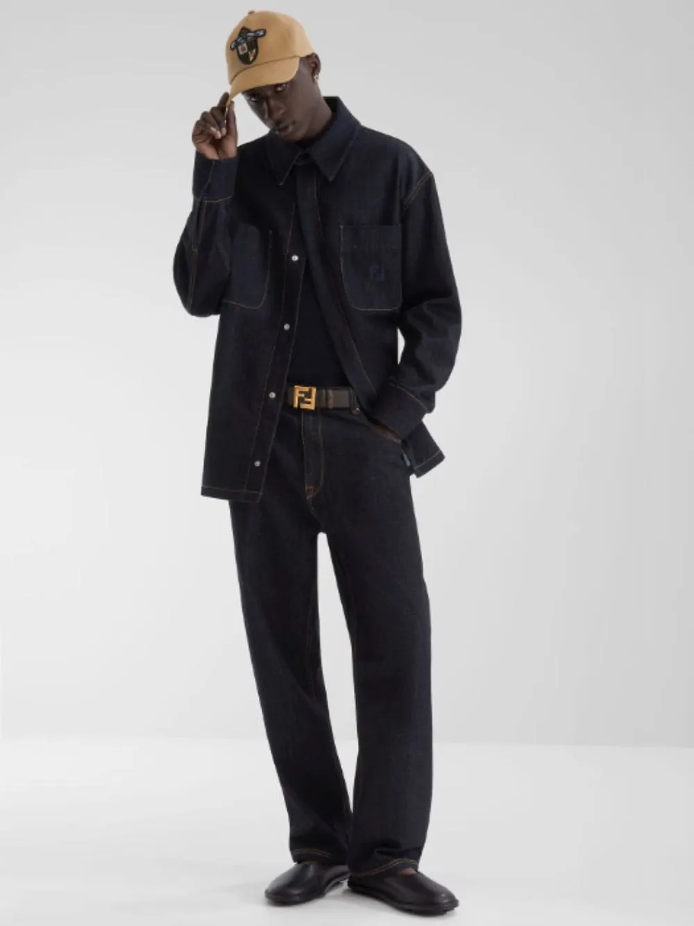 Brown FF Squared Reversible Belt