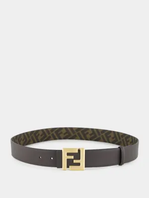 Brown FF Squared Reversible Belt