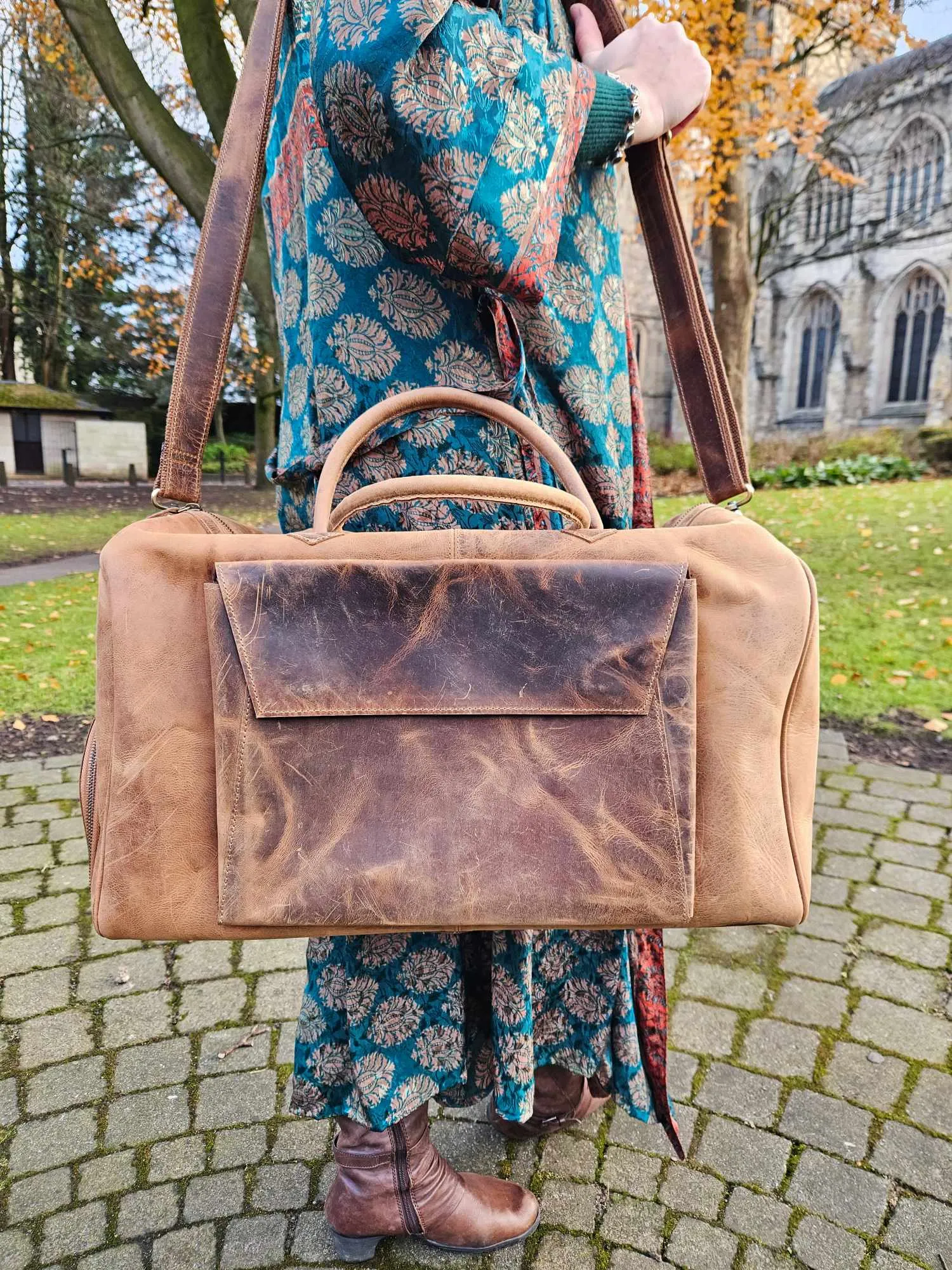 Buffalo Leather Weekender bag
