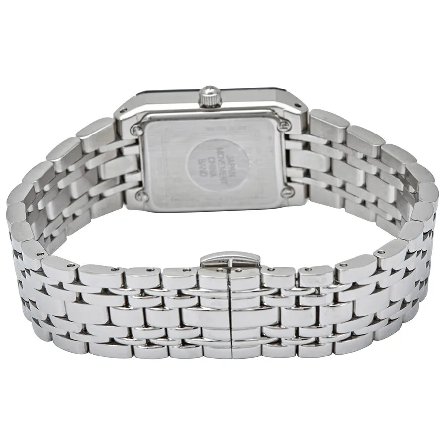 Bulova Quadra Diamond Black Dial Ladies Watch 96P202