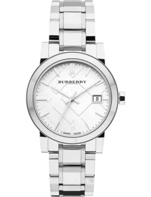 Burberry Silver Stainless Steel Silver Dial Quartz Watch for Ladies - BU9100