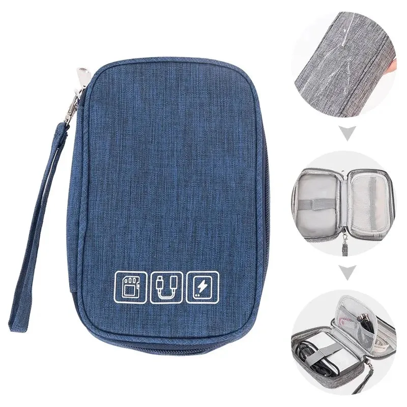 Cable Storage Bag Travel Mobile Hard Drive U Disk Organizer Package Earphone Charger Protable Storage Box Wire Case Pouch