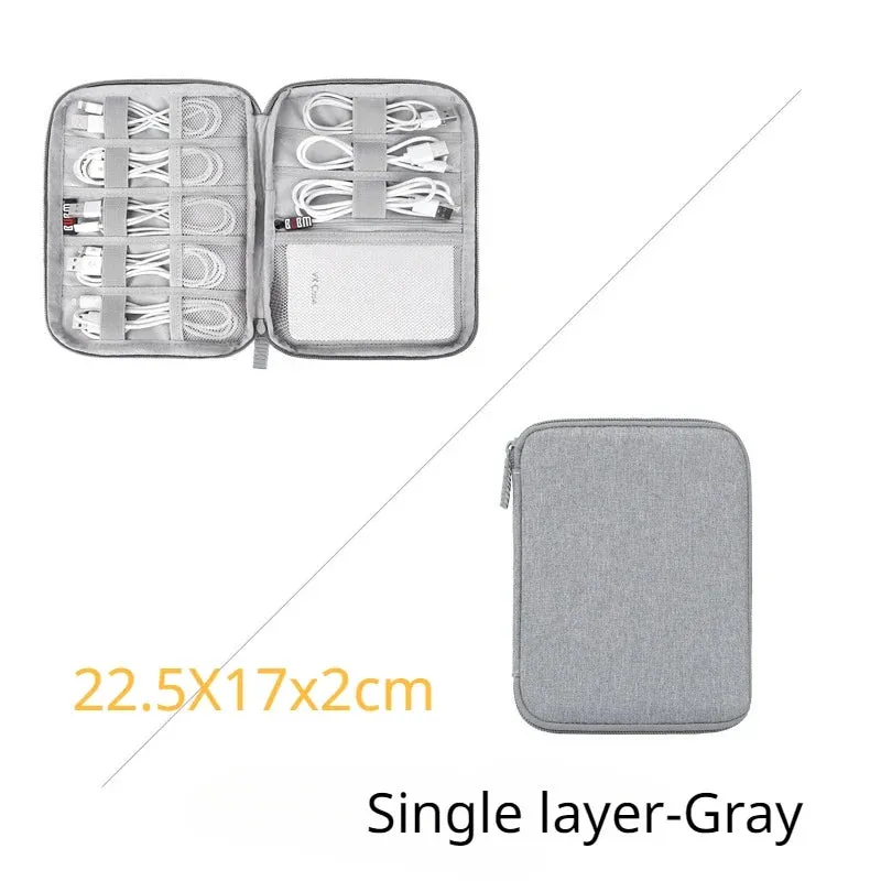 Cable Storage Bag Travel Mobile Hard Drive U Disk Organizer Package Earphone Charger Protable Storage Box Wire Case Pouch