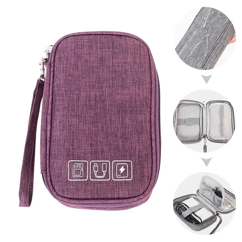 Cable Storage Bag Travel Mobile Hard Drive U Disk Organizer Package Earphone Charger Protable Storage Box Wire Case Pouch