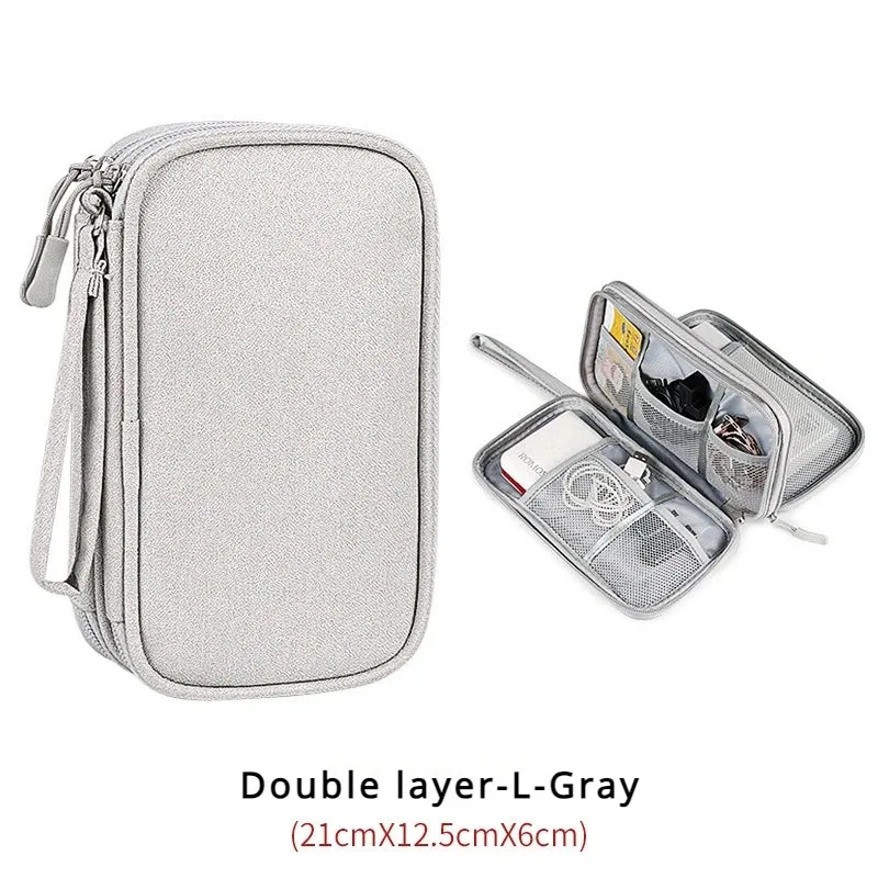 Cable Storage Bag Travel Mobile Hard Drive U Disk Organizer Package Earphone Charger Protable Storage Box Wire Case Pouch
