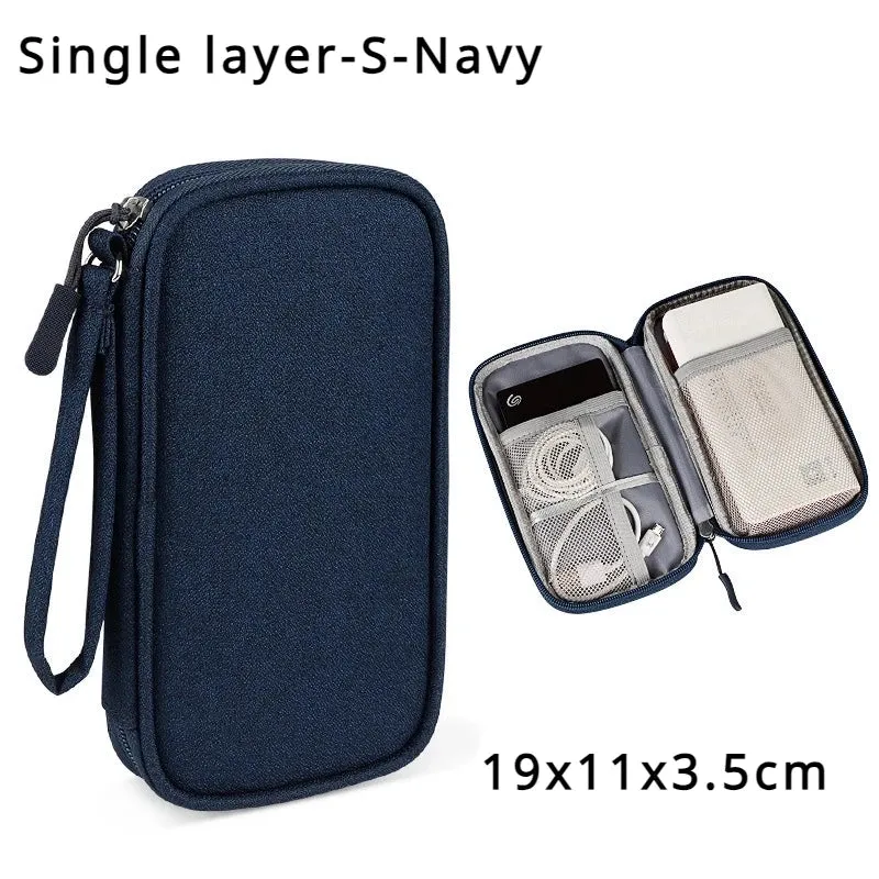 Cable Storage Bag Travel Mobile Hard Drive U Disk Organizer Package Earphone Charger Protable Storage Box Wire Case Pouch