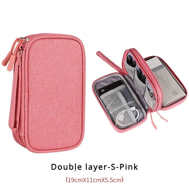 Cable Storage Bag Travel Mobile Hard Drive U Disk Organizer Package Earphone Charger Protable Storage Box Wire Case Pouch