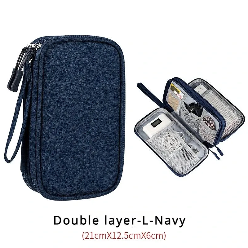 Cable Storage Bag Travel Mobile Hard Drive U Disk Organizer Package Earphone Charger Protable Storage Box Wire Case Pouch