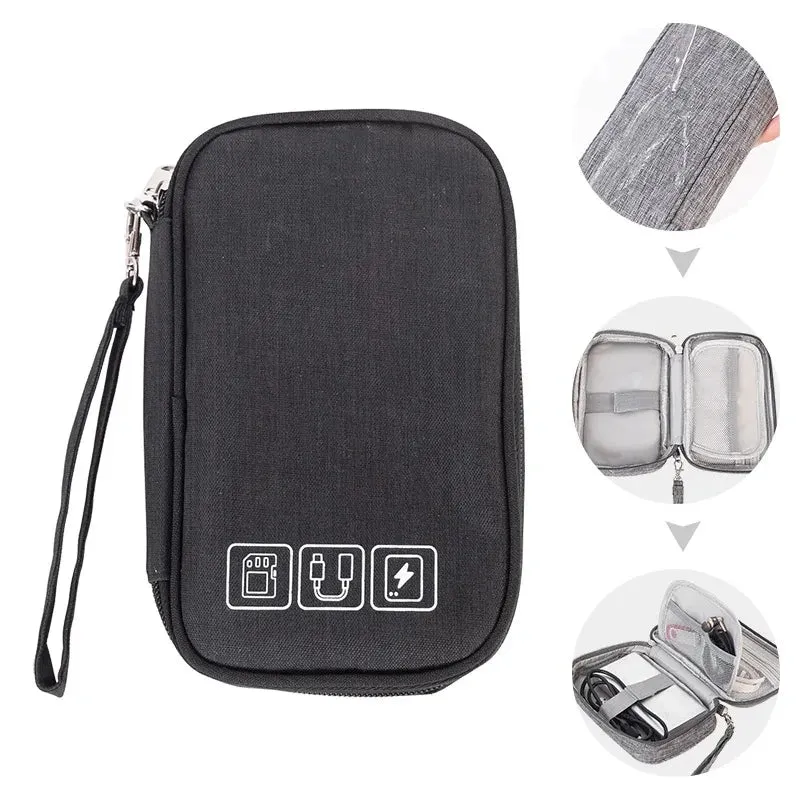 Cable Storage Bag Travel Mobile Hard Drive U Disk Organizer Package Earphone Charger Protable Storage Box Wire Case Pouch