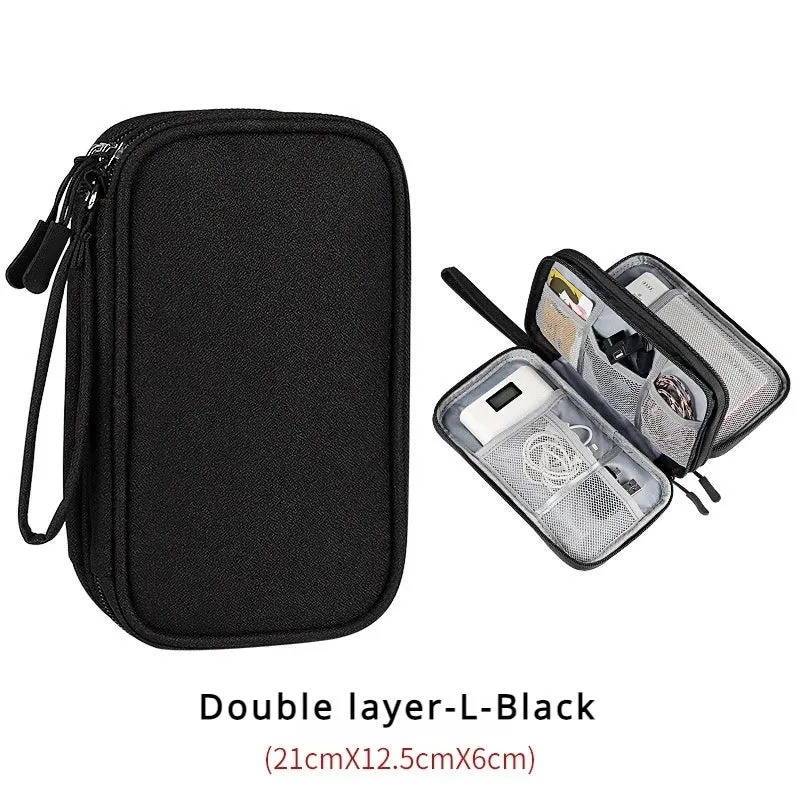Cable Storage Bag Travel Mobile Hard Drive U Disk Organizer Package Earphone Charger Protable Storage Box Wire Case Pouch