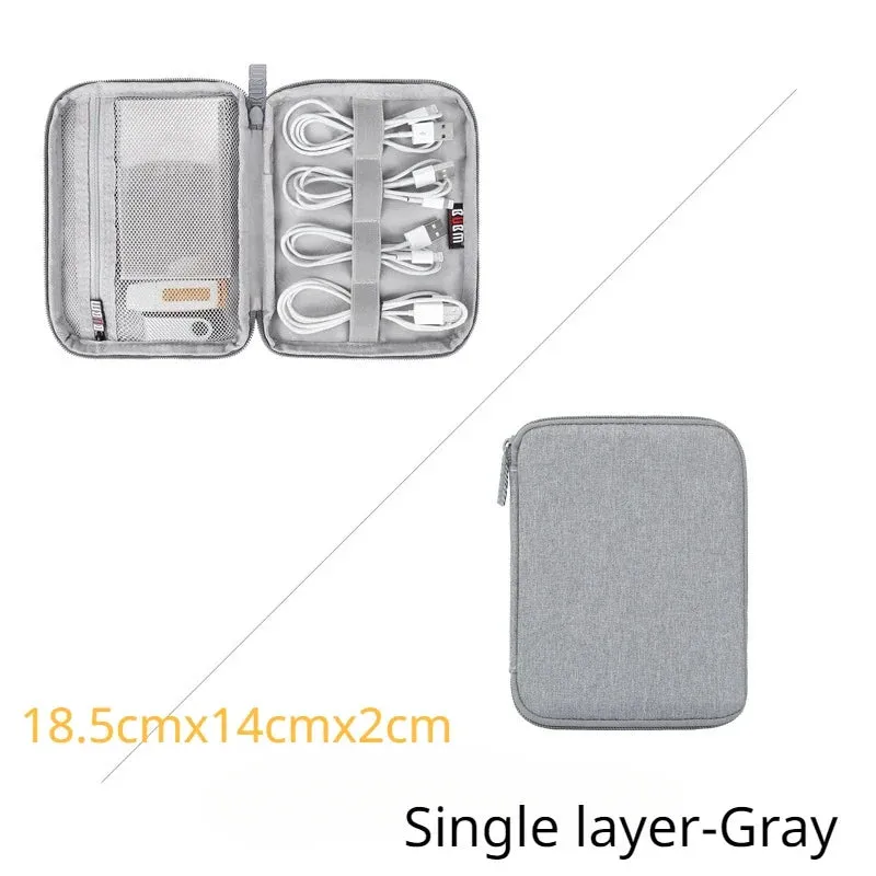 Cable Storage Bag Travel Mobile Hard Drive U Disk Organizer Package Earphone Charger Protable Storage Box Wire Case Pouch