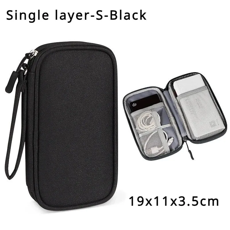 Cable Storage Bag Travel Mobile Hard Drive U Disk Organizer Package Earphone Charger Protable Storage Box Wire Case Pouch