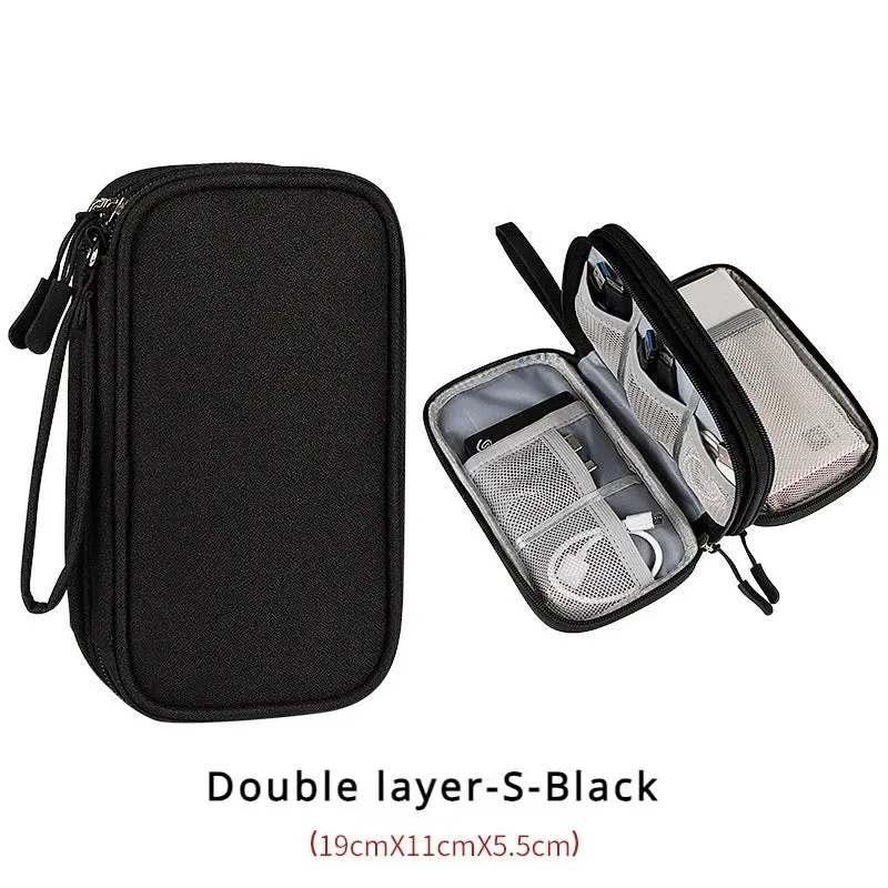 Cable Storage Bag Travel Mobile Hard Drive U Disk Organizer Package Earphone Charger Protable Storage Box Wire Case Pouch