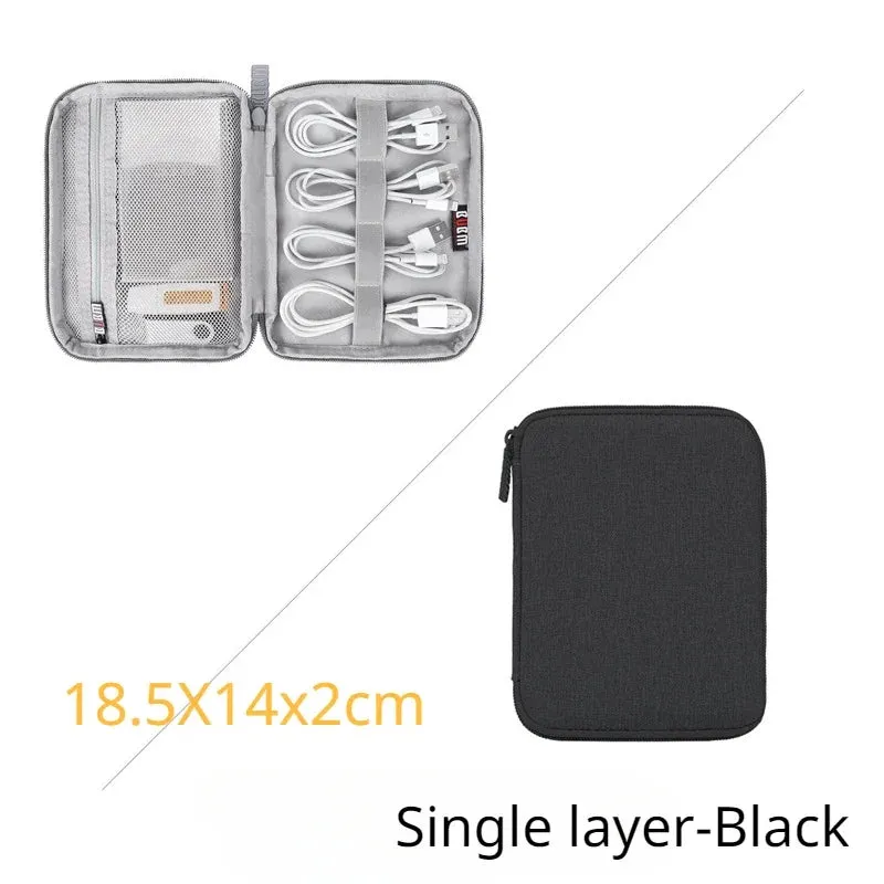 Cable Storage Bag Travel Mobile Hard Drive U Disk Organizer Package Earphone Charger Protable Storage Box Wire Case Pouch