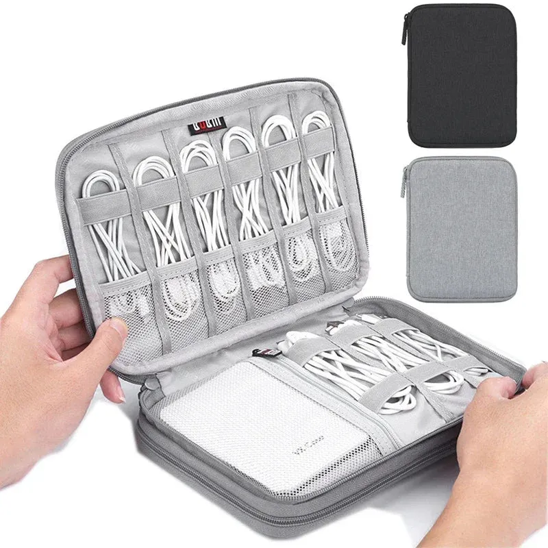 Cable Storage Bag Travel Mobile Hard Drive U Disk Organizer Package Earphone Charger Protable Storage Box Wire Case Pouch