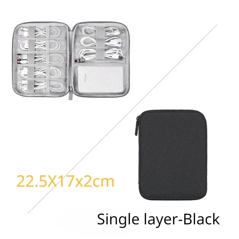 Cable Storage Bag Travel Mobile Hard Drive U Disk Organizer Package Earphone Charger Protable Storage Box Wire Case Pouch