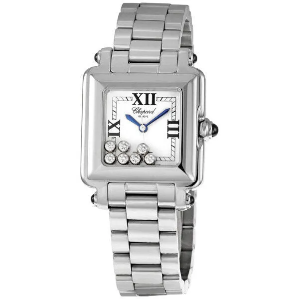 Chopard Happy Sport Square Ladies Watch 278349-3006WHT