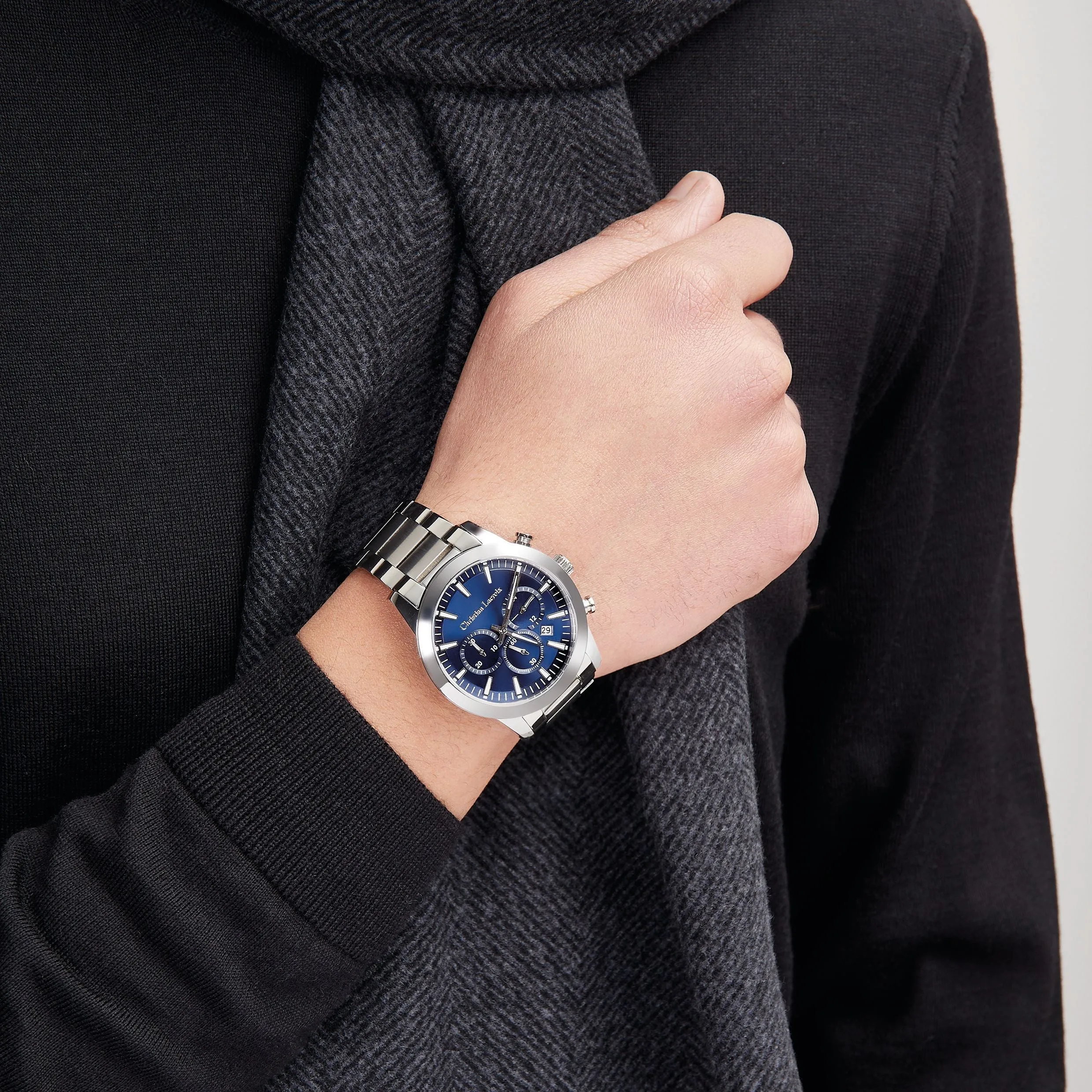 CHRISTIAN LACROIX LMD490B - Date watch Astrum Chrome / Navy